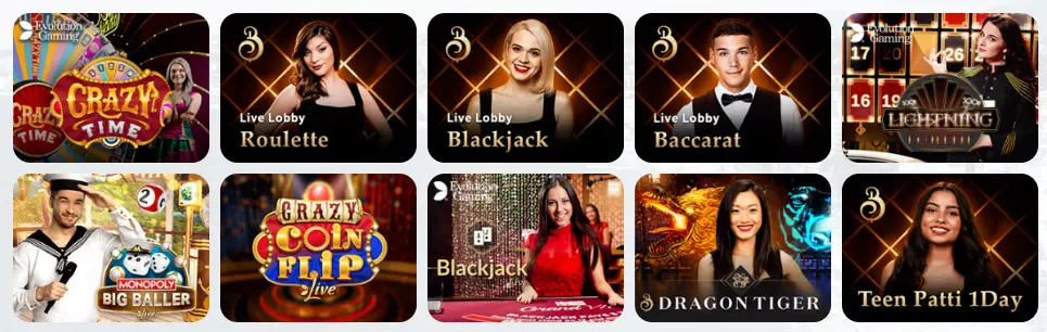 Jeux de casino en direct Gxmble Casino